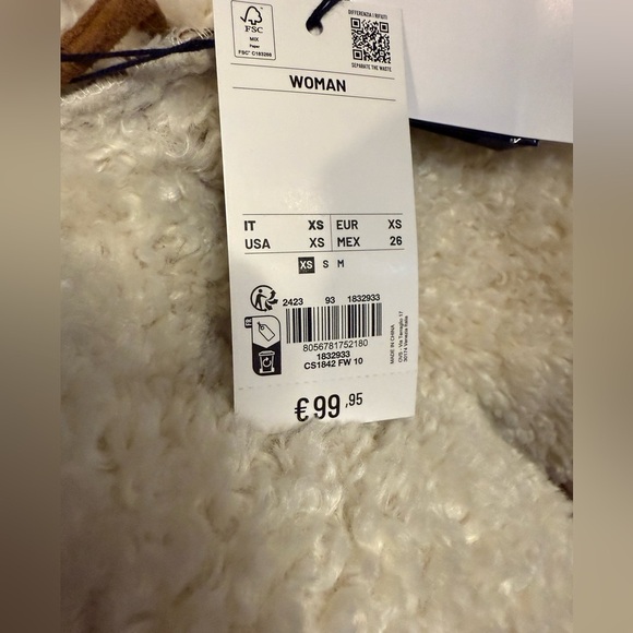 Piombo, Women's XS Camel Brown Faux Leather Coat - Picture 5 of 6